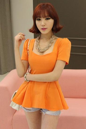 Блузка оранжевая