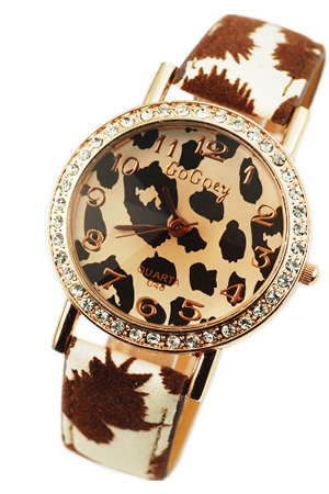 Часы с леопардовым принтом