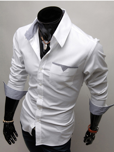 Белая рубашка с двухсторонними манжетами