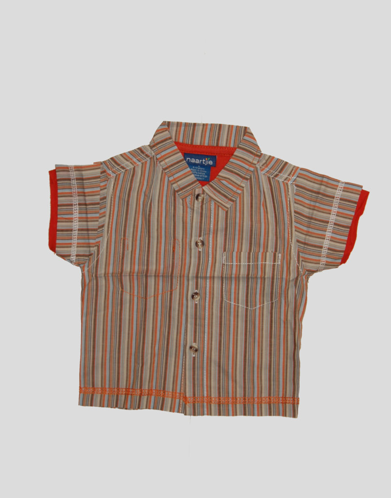 Рубашка для мальчика в полоску (возраст 6-9 мес)