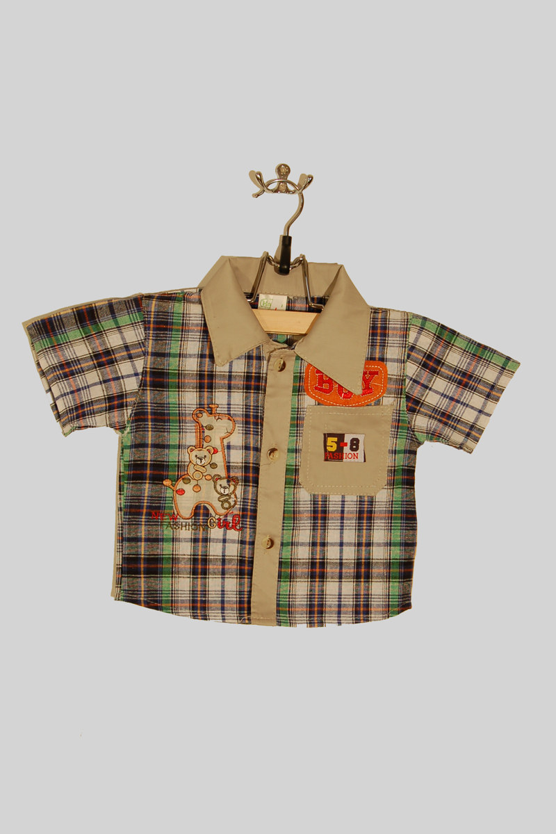 Костюм для мальчика с жирафами шорты с рубашкой (2 года)