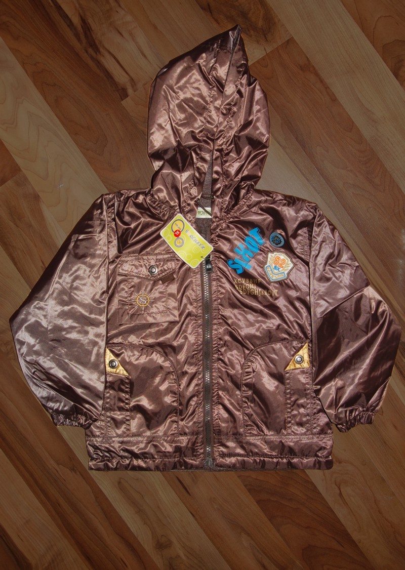 SG-2909L13#Куртка коричневая на флисе для мальчика, р-р L.