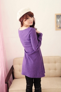 Прелестное фиолетовое платье с оригинальным лифом