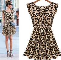 Летнее леопардовое платье