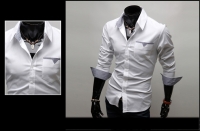 Белая рубашка с двухсторонними манжетами