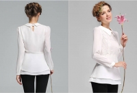 Удлиненная белая блузка
